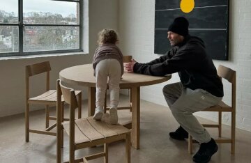 Jason Statham visited a pottery workshop with his children
