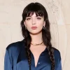 Blue and two braids: Deva Cassel at the Dior couture show
