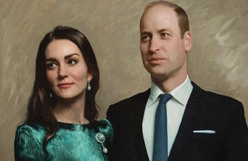 The first official portrait of Kate Middleton and Prince William is presented