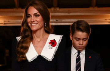 Kate Middleton, Prince George, Charles III and Queen Camilla attended a concert to mark Remembrance Day.