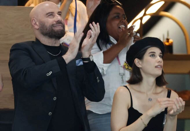 Rare appearance: John Travolta with his daughter at the Paris Olympics