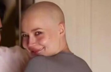Lerchek, who is battling terminal cancer, shaved her head after chemotherapy.