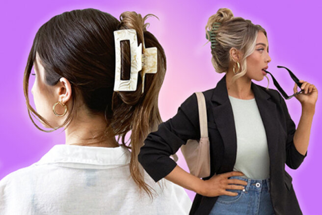 Stylish hairstyles with crabs come from the 1990s: simple solutions for hair of any length and density