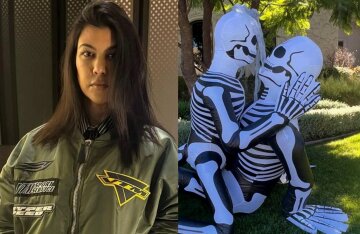 Kourtney Kardashian has asked for more patrols around her mansion after being criticized for her "inappropriate" Halloween decorations