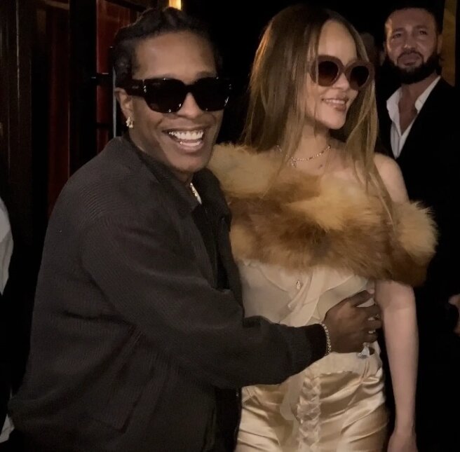 Rihanna and A$AP Rocky had a romantic dinner in honor of Valentine's Day