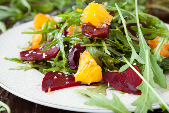 Beetroot and orange salad