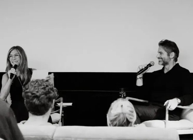 Дженнифер Энистон и Джим Кёртис