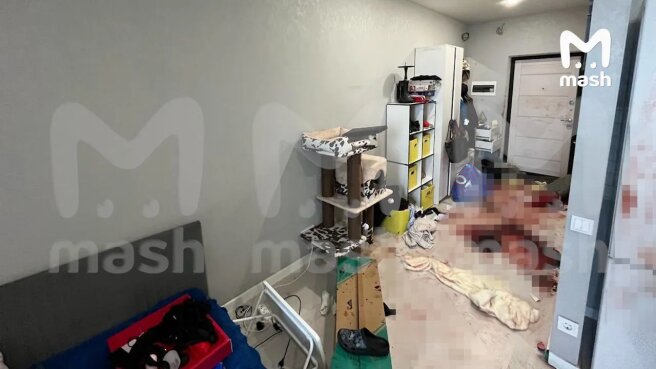 Фото с места поножовщины