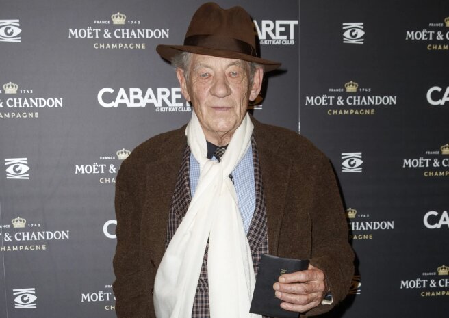 Actor Ian McKellen hospitalized after falling off stage at theater