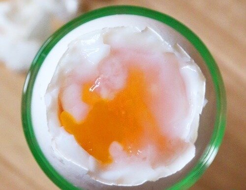 the egg was boiled for 3 minutes