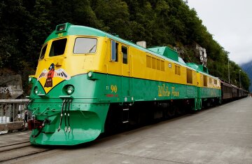 White Pass and Yukon Route train in Skagway, Alaska