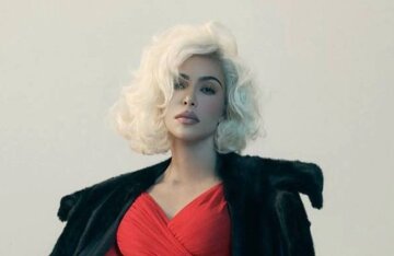 Kim Kardashian dressed up as Marilyn Monroe for Balenciaga