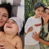 Ravshana Kurkova showed how she relaxes with her children at the seaside.