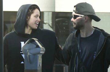 Pitt and Jolie's 19-year-old daughter was filmed flirting with an unknown man.