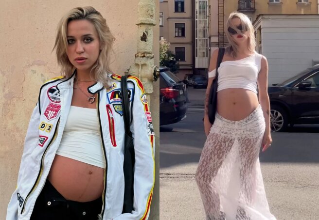 A pregnant blogger from St. Petersburg was criticized by passers-by because of her exposed belly