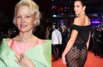 Pamela Anderson, Dua Lipa in a nude dress and with her fiancé attended the Berlin Film Festival.