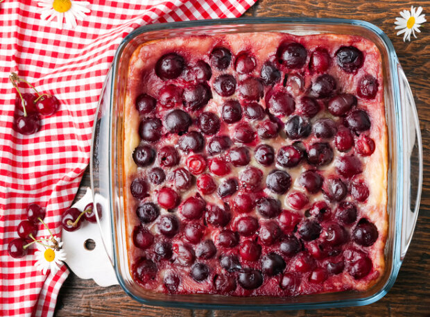 Clafouti with cherries