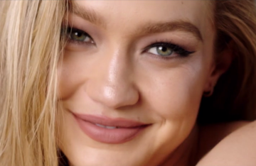 Gigi Hadid in a Maybelline commercial frame