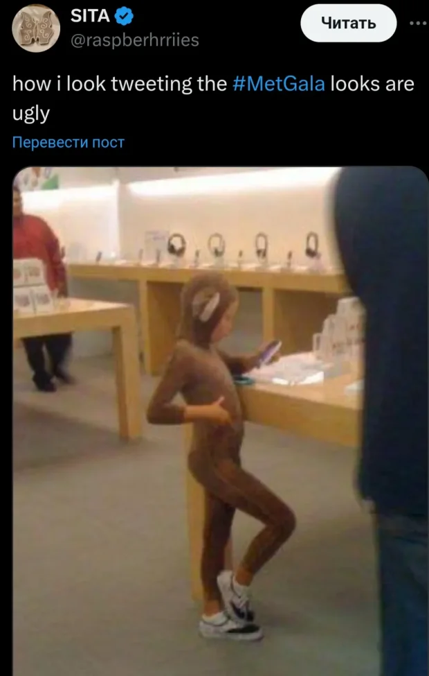 "Как я выгляжу, когда критикую образы с Met Gala"