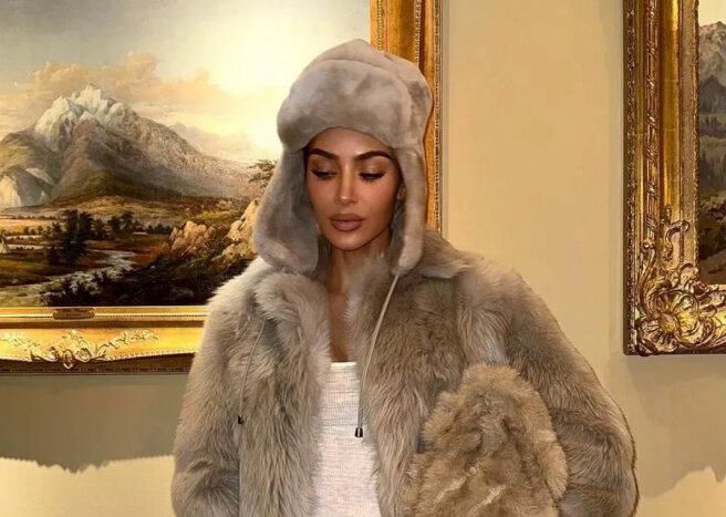 Kim Kardashian tried on the slavic girl style and reacted to candid photos of Bianca Censori
