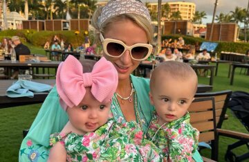 Paris Hilton with her children and husband on vacation in Hawaii