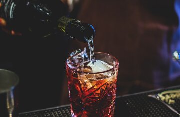A negroni sbagliato cocktail, the Milan-born drink made with prosecco instead of gin