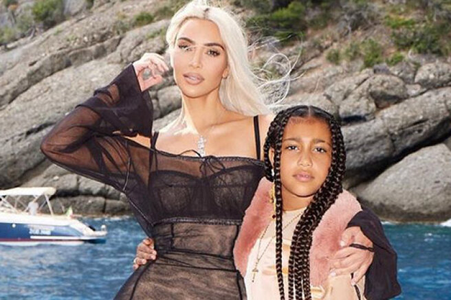 Kim Kardashian posted new photos from Portofino with her daughter North
