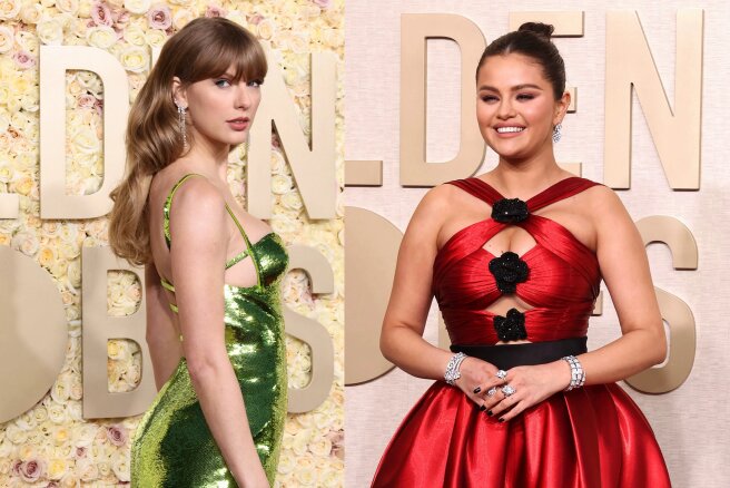 The Internet is wondering what they gossiped about at the Golden Globes. Selena Gomez and Taylor Swift