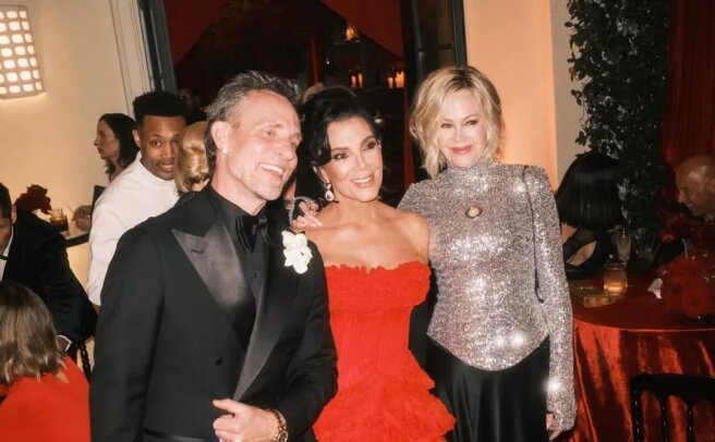 Мелани Криффит на дне рождения Крис Дженнер