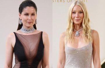 Laetitia Casta, Gwyneth Paltrow, Tina Kunakey and Jessica Alba at the Swarovski exhibition