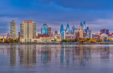 Panoramic view of the Philadelphia skyline