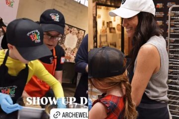 Meghan Markle and Prince Harry appeared in public with their children.