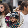 A rare family outing: Keira Knightley with her husband and children on a walk in London