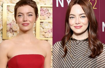 Emma Stone hits the Golden Globes red carpet with a new look