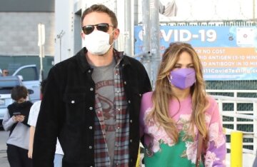 Off-duty: Jennifer Lopez and Ben Affleck took the kids to the movies