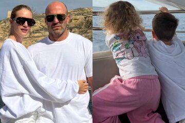 Sailing on a yacht and spending time in the pool: Jason Statham has published rare photos from his vacation with children from Rosie Huntington-Whiteley