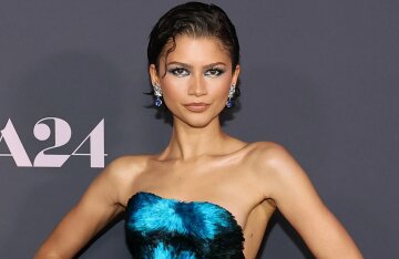 Zendaya stepped out in a Schiaparelli couture gown made of 65,000 silk feathers.