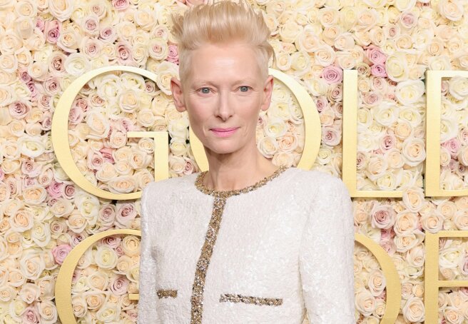 Golden Globes 2025: Tilda Swinton on the Red Carpet