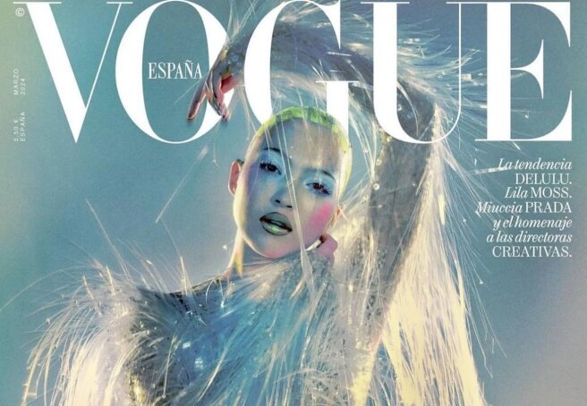 "I'm more responsible than my mother was at that age." Lila Moss starred in a futuristic photo shoot for the cover of Spanish Vogue