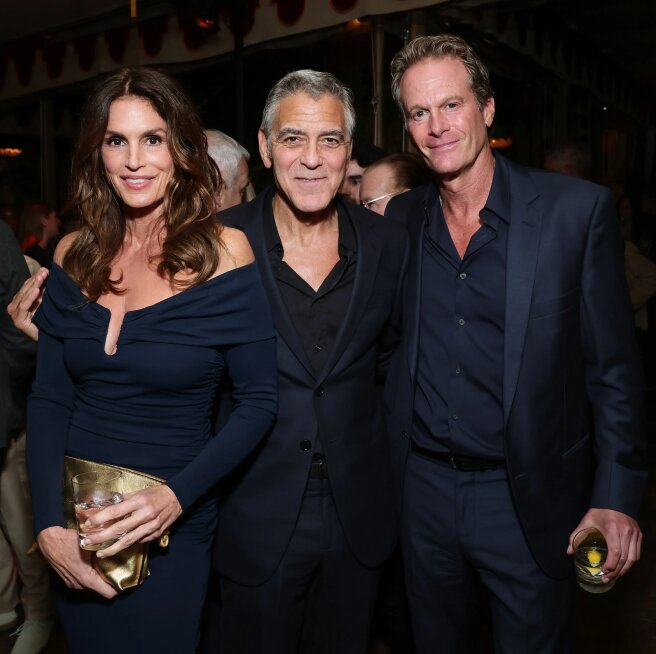 Синди Кроуфорд, Джордж Клуни и Рэнди Гербер