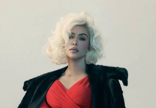 Kim Kardashian dressed up as Marilyn Monroe for Balenciaga