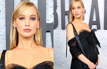 Gothic Bride: Pregnant Jennifer Lawrence hits the red carpet