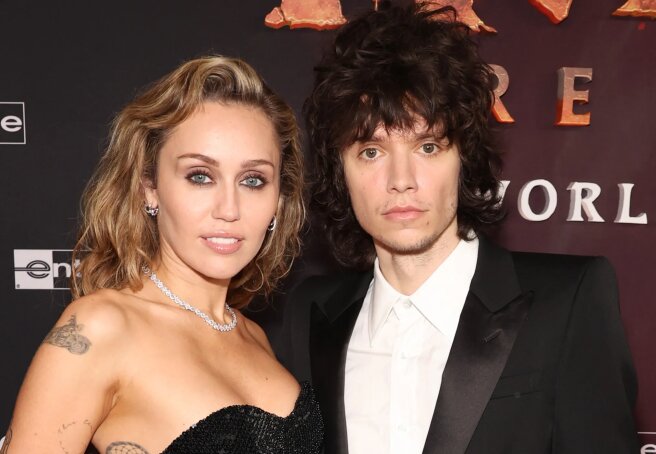 Miley Cyrus hinted at an engagement to boyfriend Max Morando.