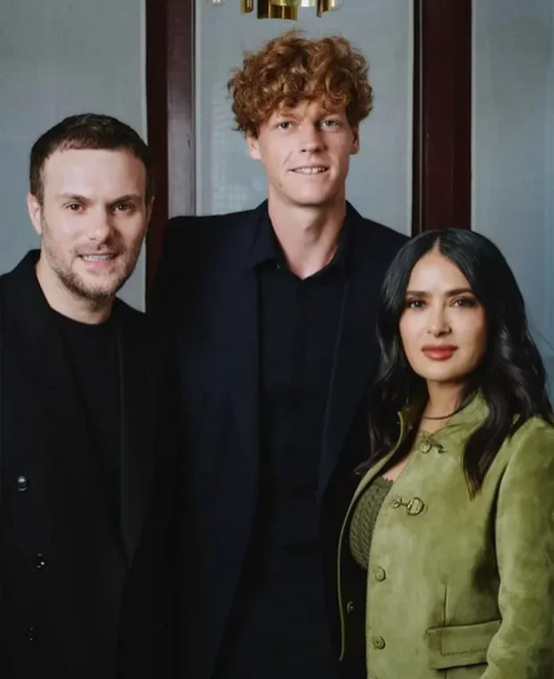 Сабато де Сарно, Янник Синнер, Сальма Хайек/Фото: salmahayek/Instagram*