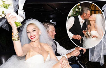 Gwen Stefani showed photos from the wedding with Blake Shelton