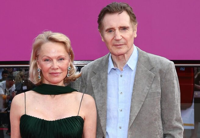 Pamela Anderson has confirmed her romance with Liam Neeson for the first time and revealed details of their relationship.