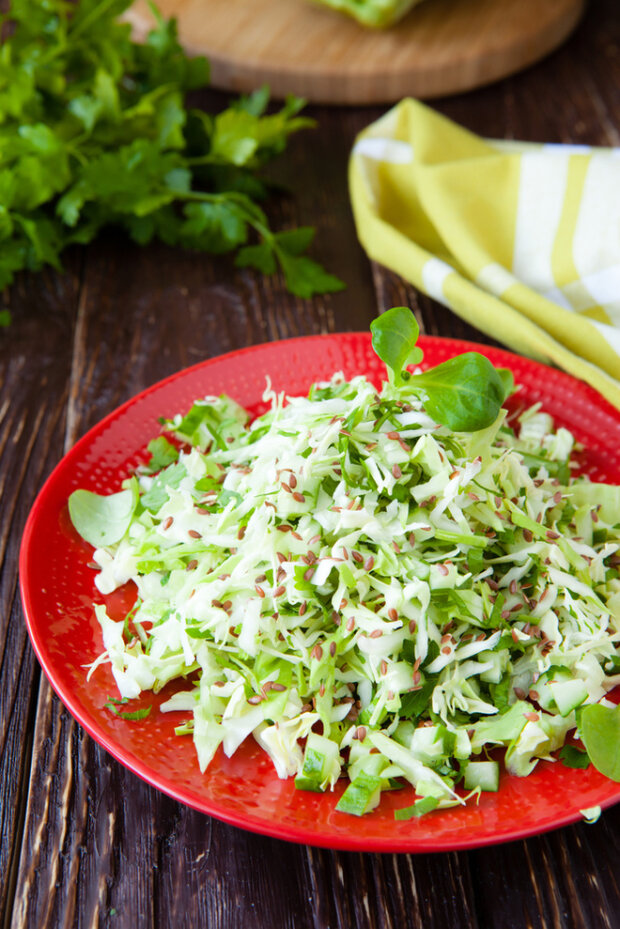 Young cabbage salad
