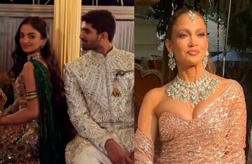 Jennifer Lopez and Justin Bieber are among the guests at the wedding of a billionaire's daughter in India.