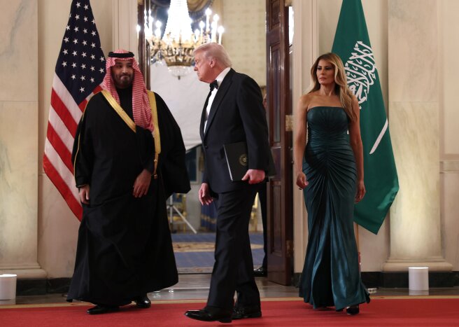 Мухаммед ибн Салман, Дональд и Мелания Трамп