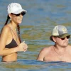 Leonardo DiCaprio and Vittoria Ceretti photographed on the beach in St. Barths